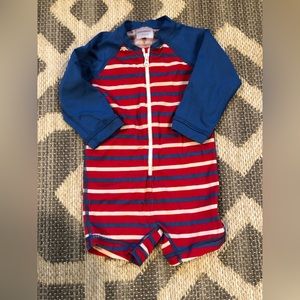 Hanna Anderson 4th of July rash guard suit